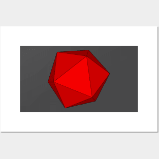 gmtrx red lawal solid icosahedron Posters and Art